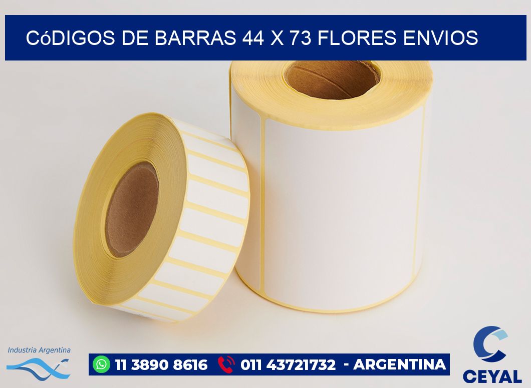 Códigos de Barras 44 x 73 flores envios