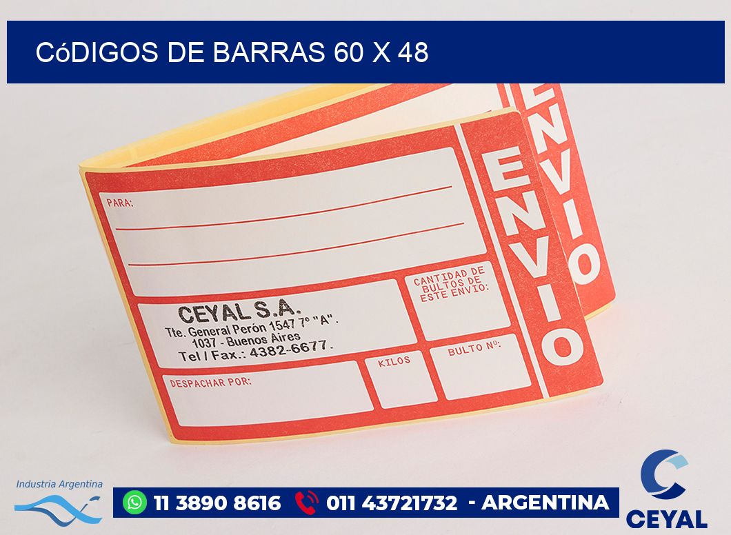 Códigos de Barras 60 x 48