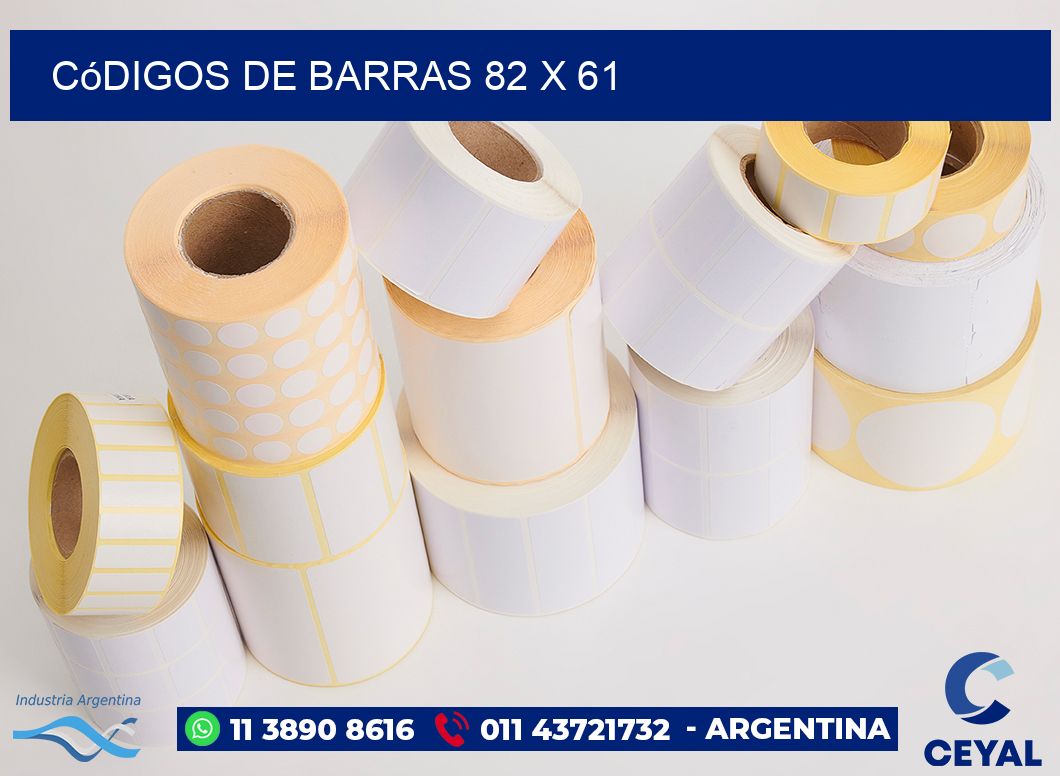 Códigos de Barras 82 x 61