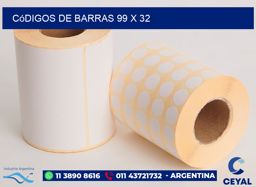 Códigos de Barras 99 x 32