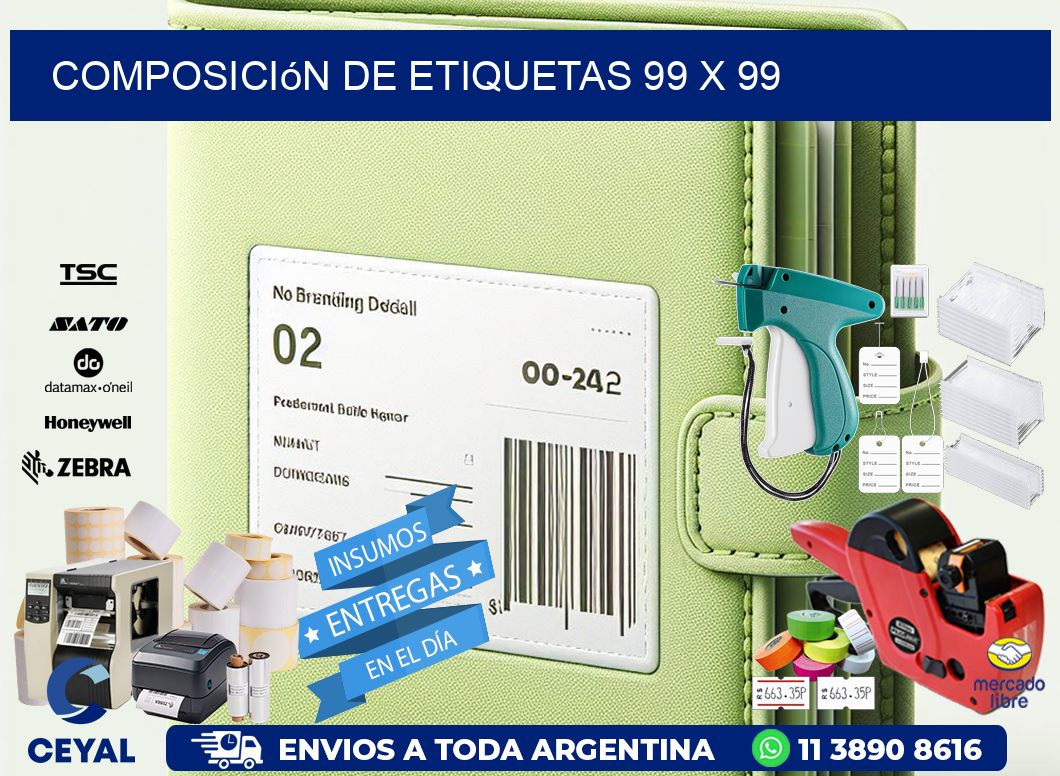 Composición de etiquetas 99 x 99