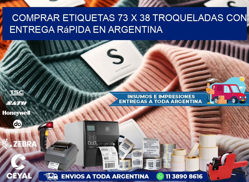 Comprar etiquetas 73 x 38 troqueladas con entrega rápida en Argentina