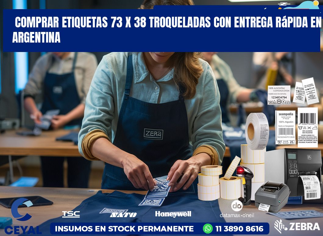 Comprar etiquetas 73 x 38 troqueladas con entrega rápida en Argentina