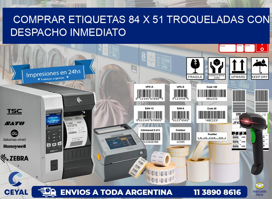 Comprar etiquetas 84 x 51 troqueladas con despacho inmediato