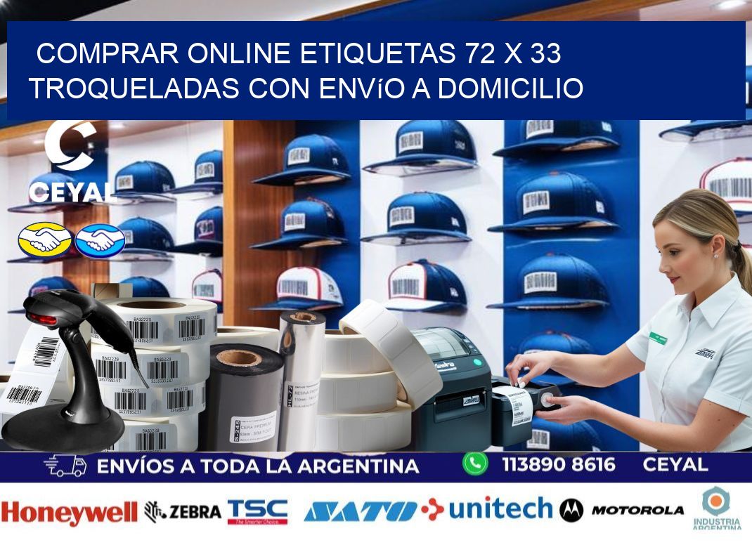 Comprar online etiquetas 72 x 33 troqueladas con envío a domicilio
