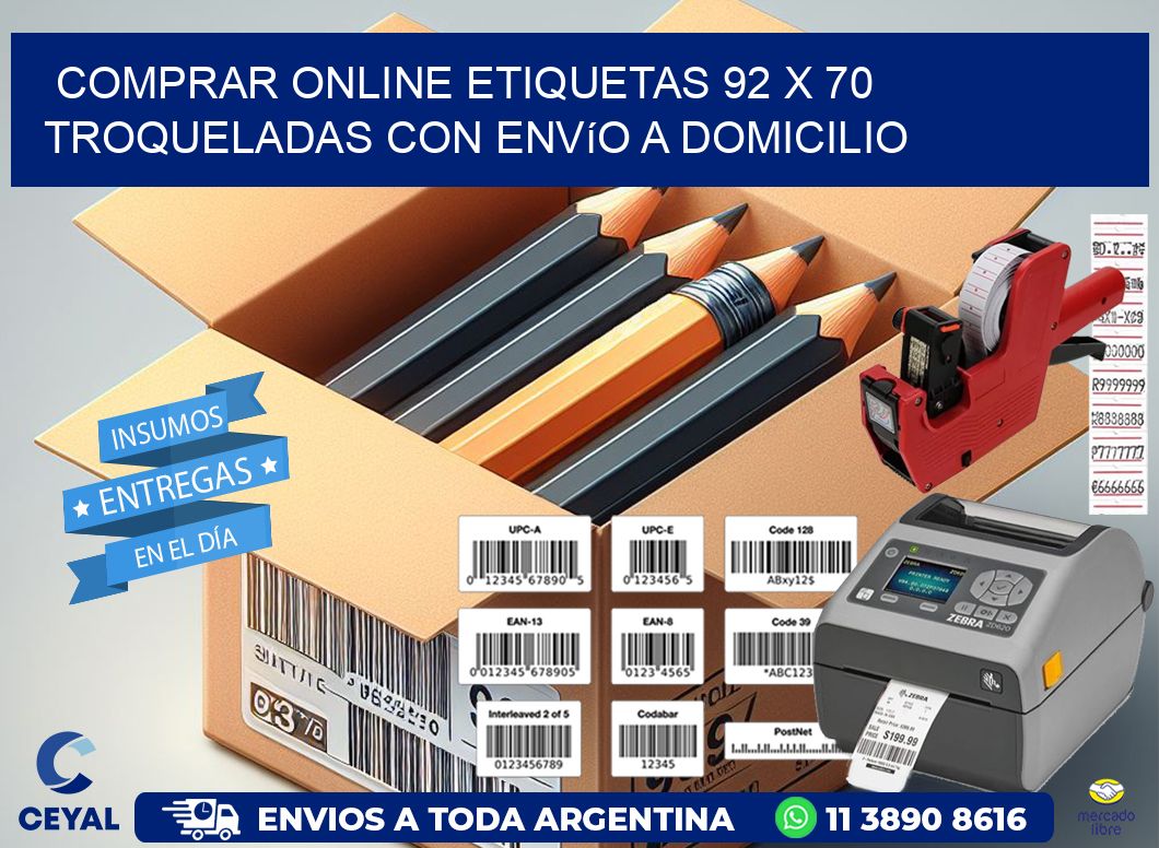 Comprar online etiquetas 92 x 70 troqueladas con envío a domicilio