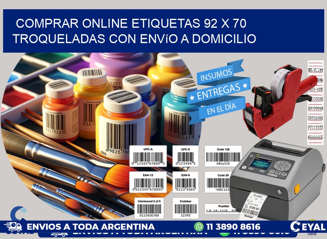 Comprar online etiquetas 92 x 70 troqueladas con envío a domicilio