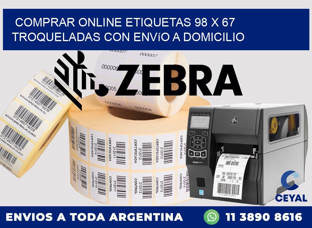 Comprar online etiquetas 98 x 67 troqueladas con envío a domicilio