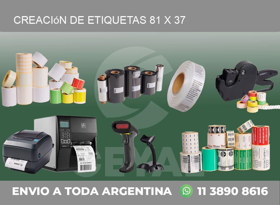 Creación de etiquetas 81 x 37