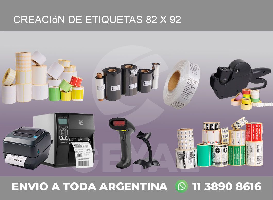 Creación de etiquetas 82 x 92