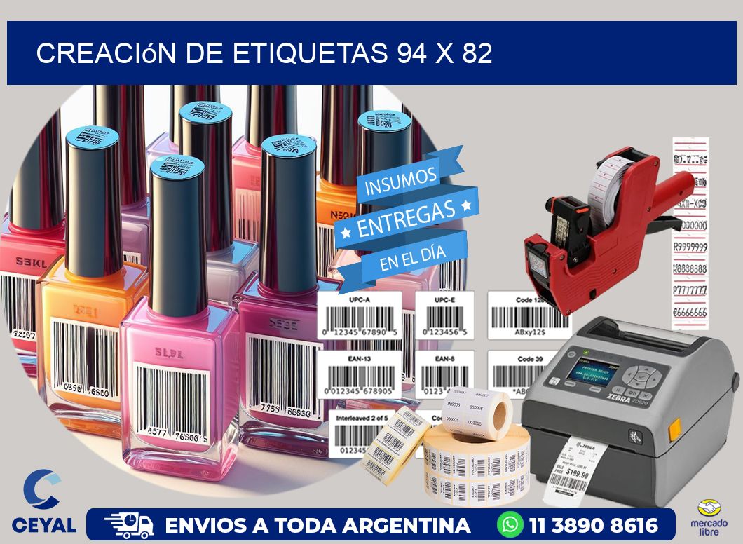 Creación de etiquetas 94 x 82