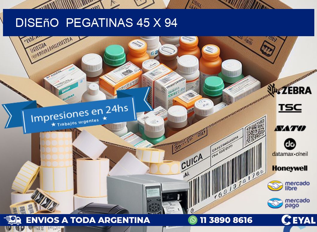 Diseño  PEGATINAS 45 x 94