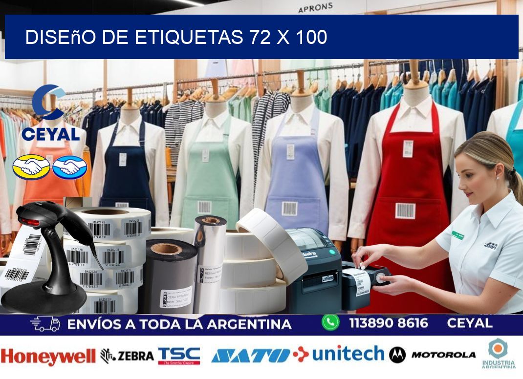 Diseño de etiquetas 72 x 100
