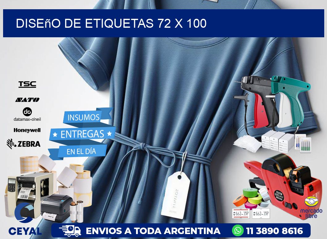 Diseño de etiquetas 72 x 100