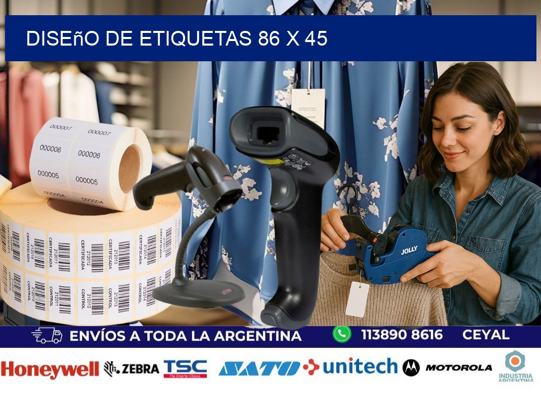 Diseño de etiquetas 86 x 45