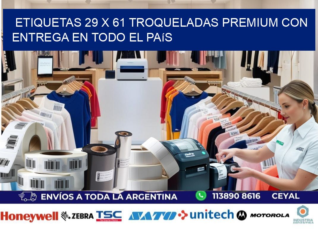 Etiquetas 29 x 61 troqueladas premium con entrega en todo el país