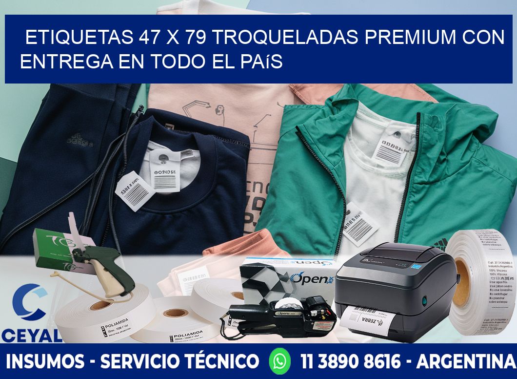 Etiquetas 47 x 79 troqueladas premium con entrega en todo el país
