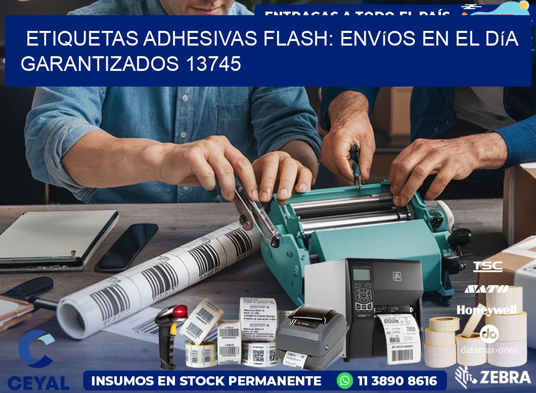 Etiquetas adhesivas Flash: Envíos en el Día Garantizados 13745