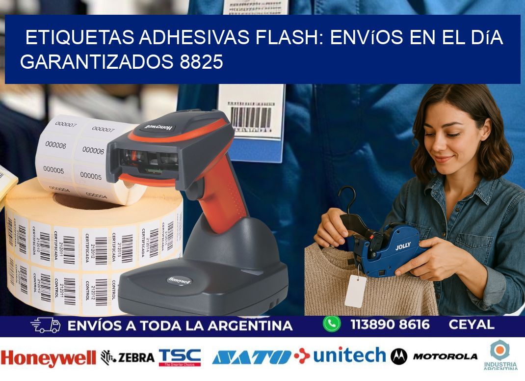 Etiquetas adhesivas Flash: Envíos en el Día Garantizados 8825