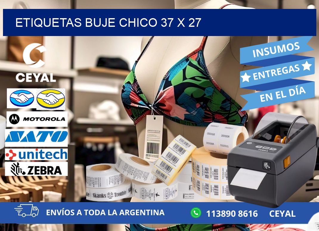 Etiquetas buje chico 37 x 27