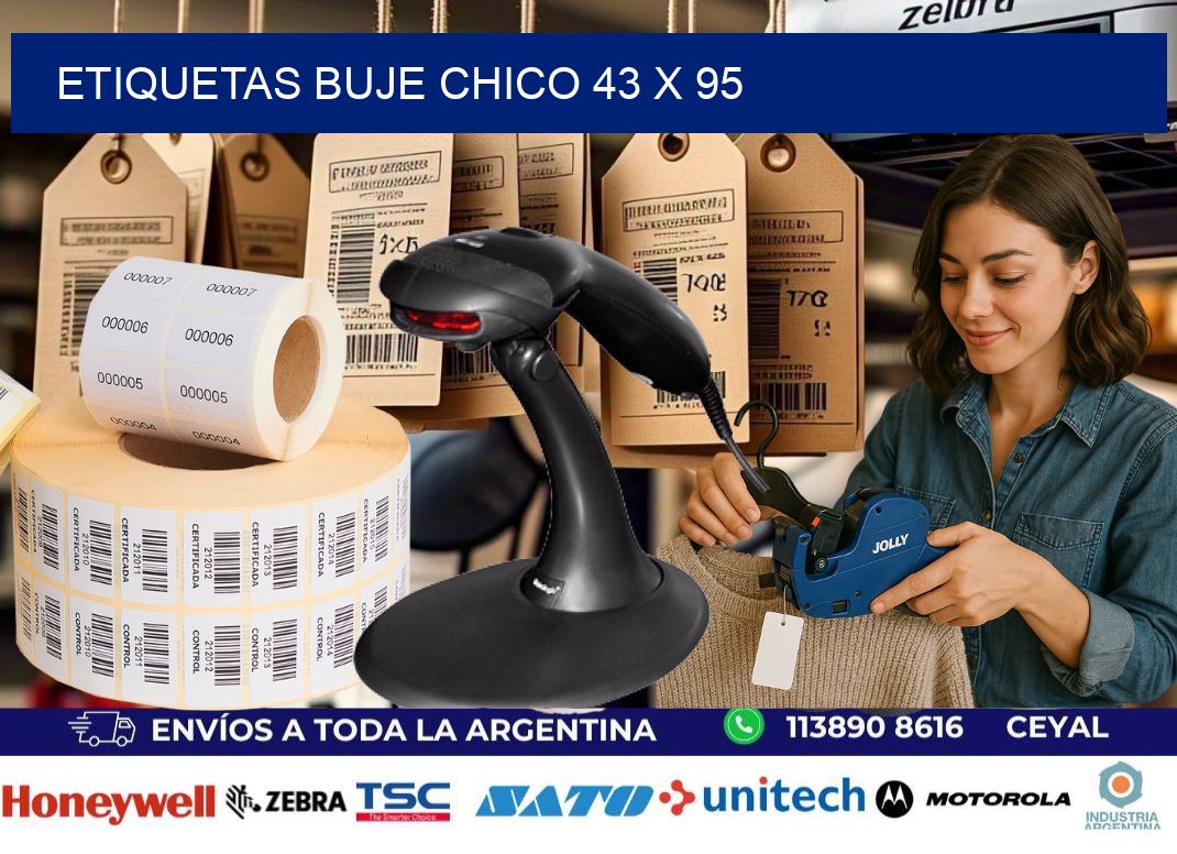 Etiquetas buje chico 43 x 95