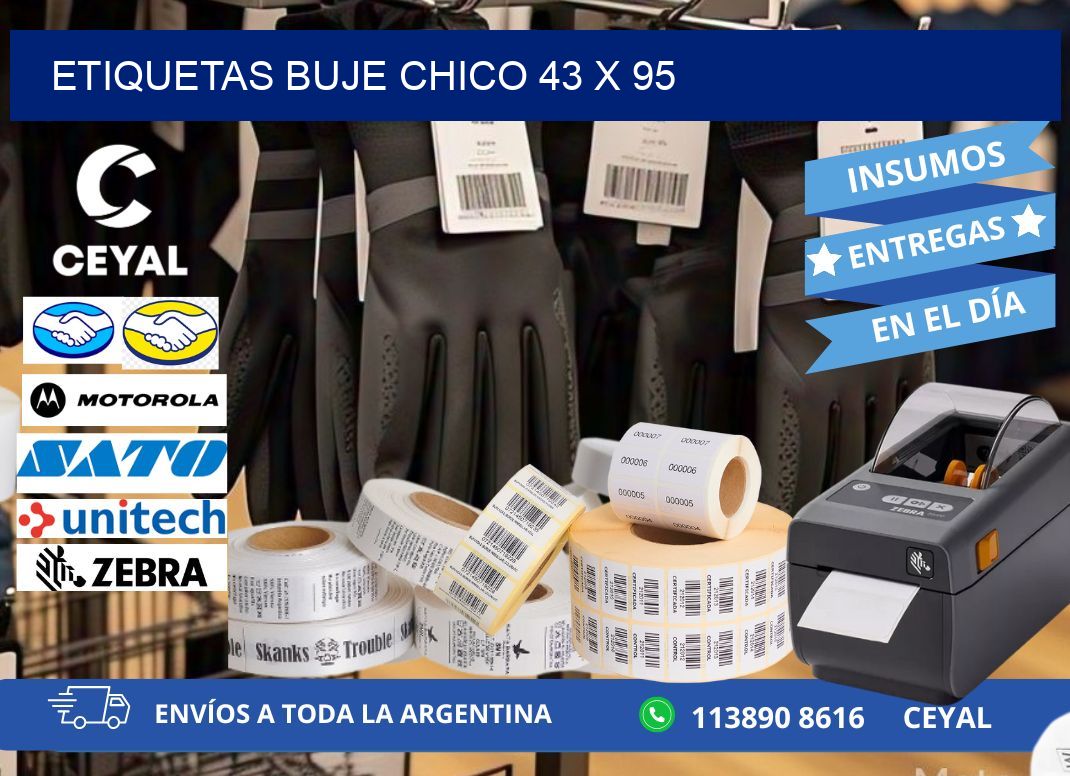 Etiquetas buje chico 43 x 95