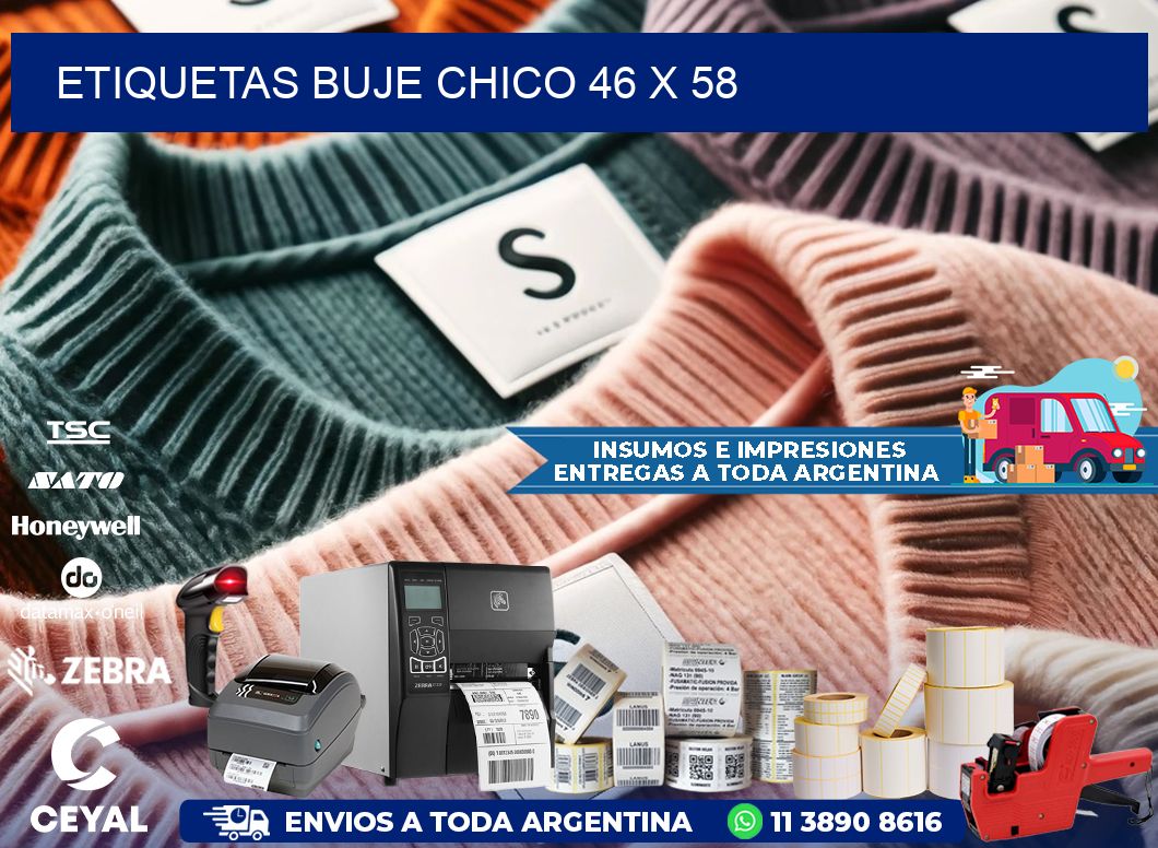 Etiquetas buje chico 46 x 58