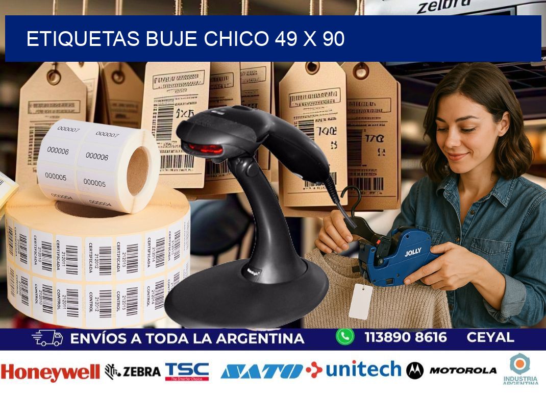 Etiquetas buje chico 49 x 90