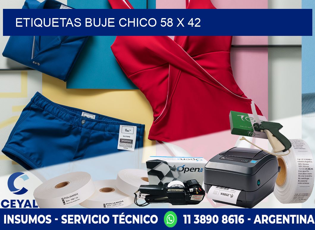 Etiquetas buje chico 58 x 42