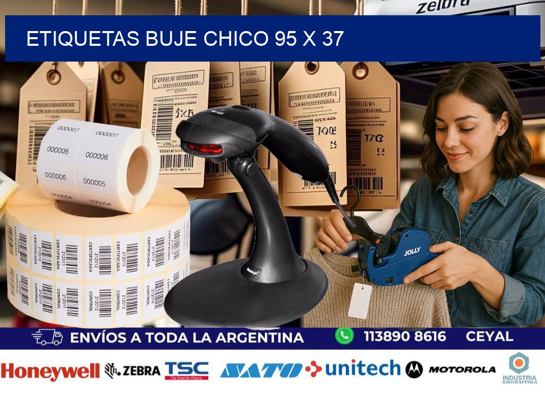 Etiquetas buje chico 95 x 37