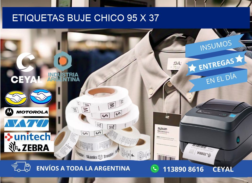 Etiquetas buje chico 95 x 37