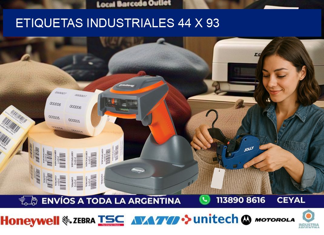 Etiquetas industriales 44 x 93