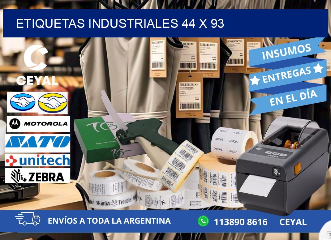 Etiquetas industriales 44 x 93
