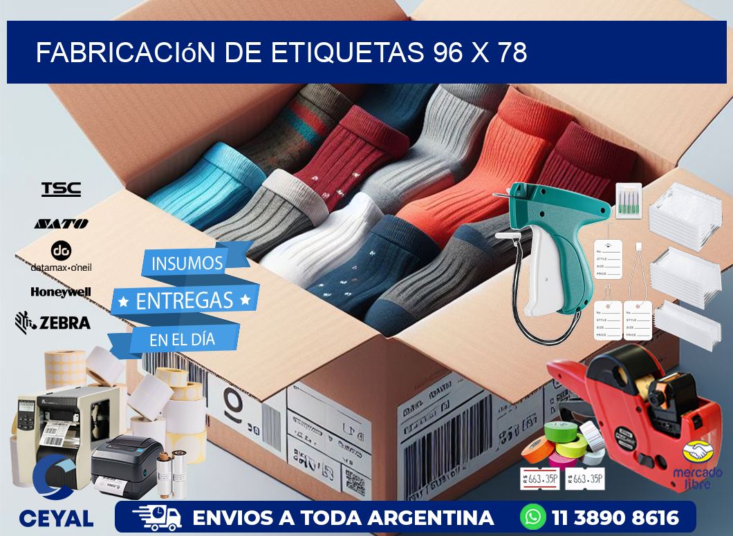Fabricación de etiquetas 96 x 78