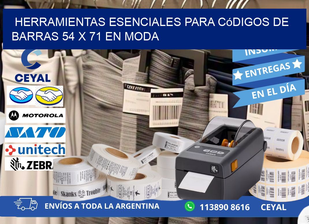Herramientas Esenciales para Códigos de Barras 54 x 71 en Moda