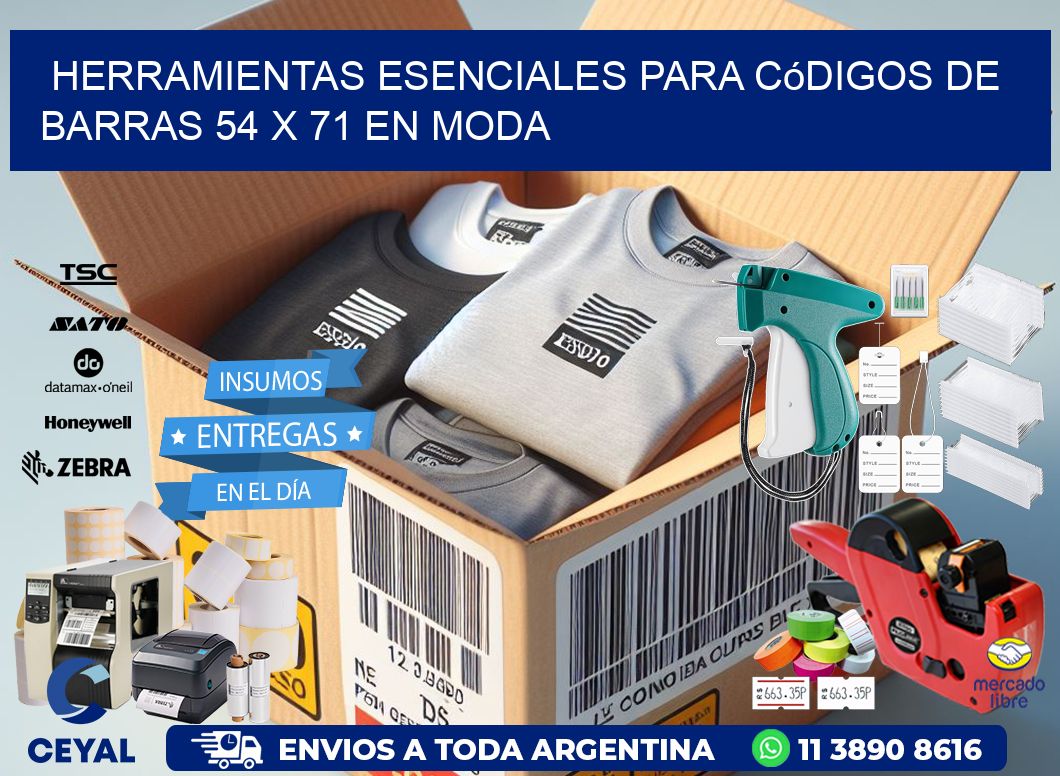 Herramientas Esenciales para Códigos de Barras 54 x 71 en Moda