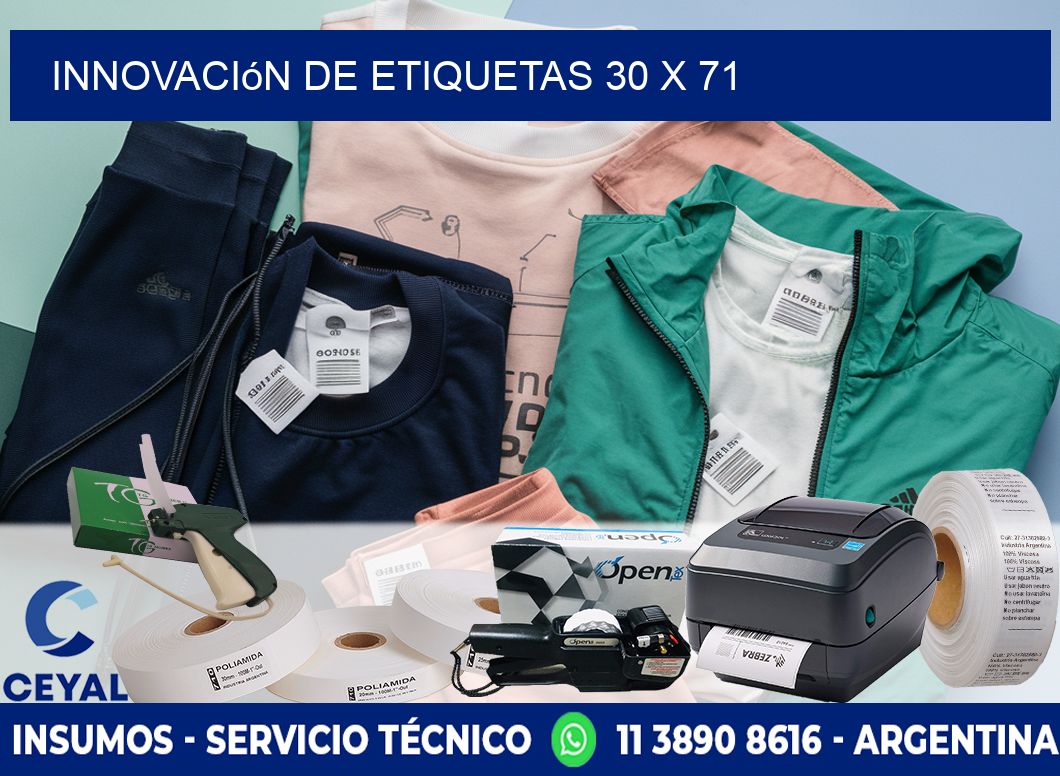 Innovación de etiquetas 30 x 71