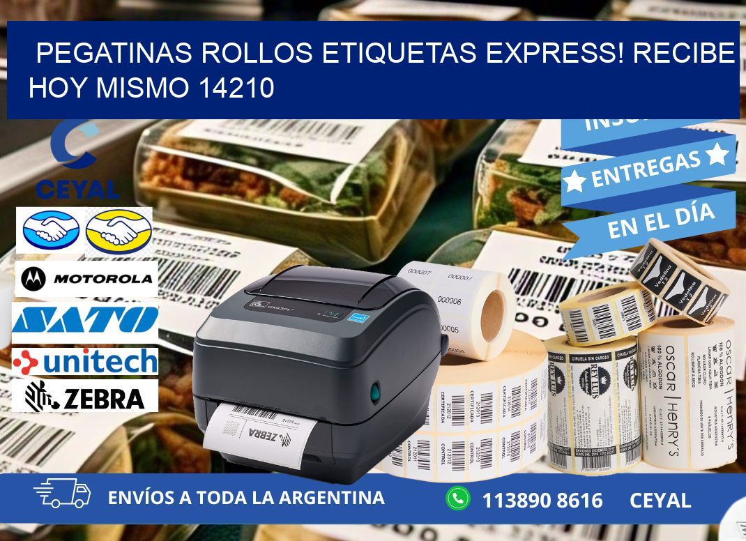 Pegatinas rollos etiquetas Express! Recibe Hoy Mismo 14210