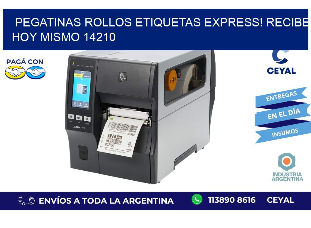Pegatinas rollos etiquetas Express! Recibe Hoy Mismo 14210