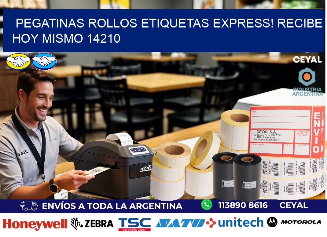 Pegatinas rollos etiquetas Express! Recibe Hoy Mismo 14210
