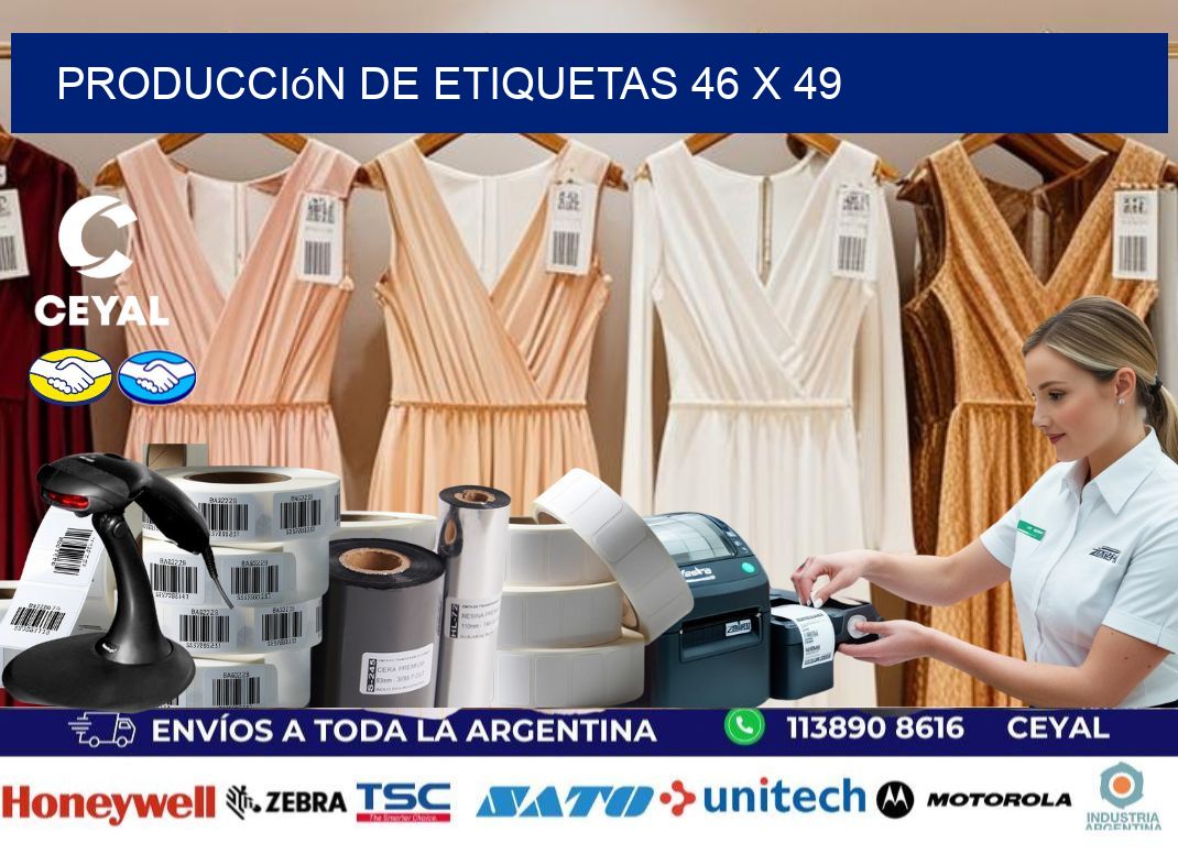 Producción de etiquetas 46 x 49