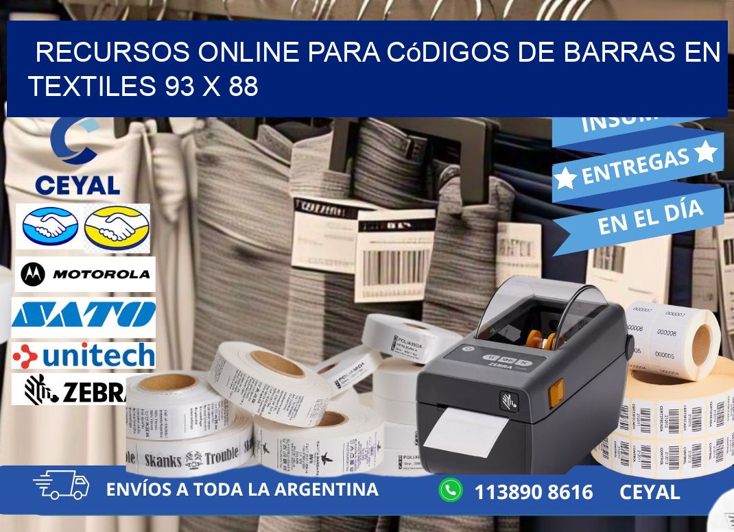 Recursos Online para Códigos de Barras en Textiles 93 x 88