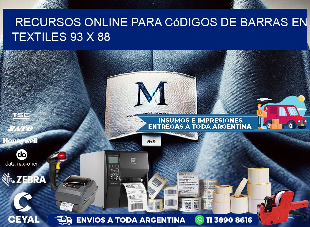 Recursos Online para Códigos de Barras en Textiles 93 x 88