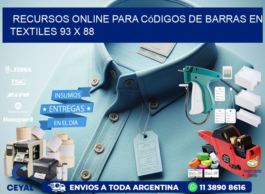 Recursos Online para Códigos de Barras en Textiles 93 x 88