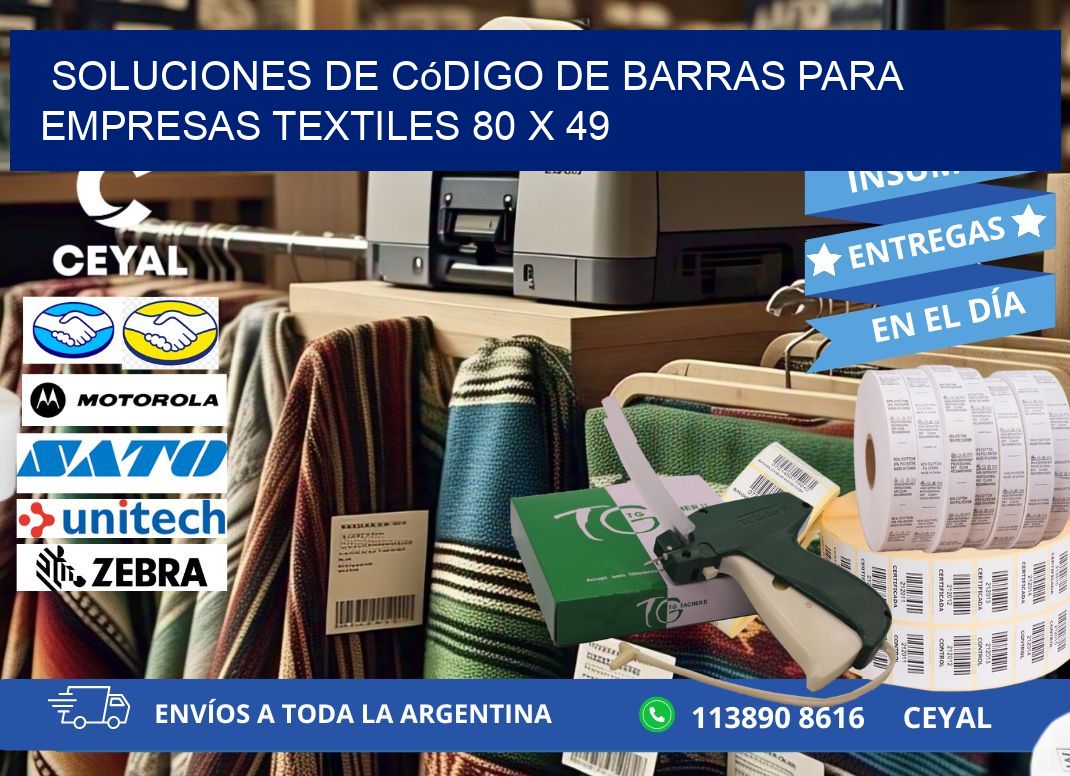 Soluciones de Código de Barras para Empresas Textiles 80 x 49
