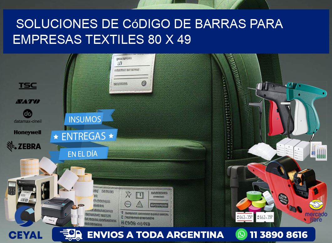 Soluciones de Código de Barras para Empresas Textiles 80 x 49