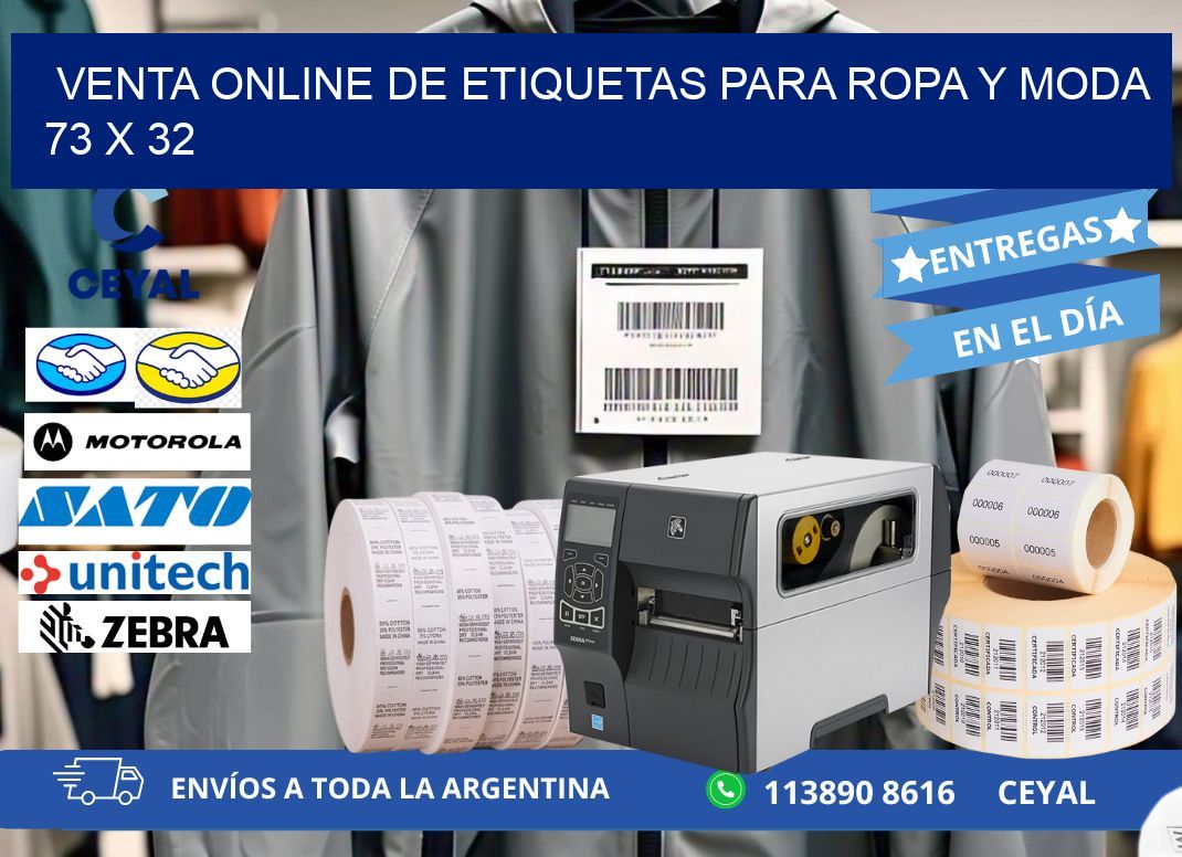 Venta Online de Etiquetas para Ropa y Moda 73 x 32