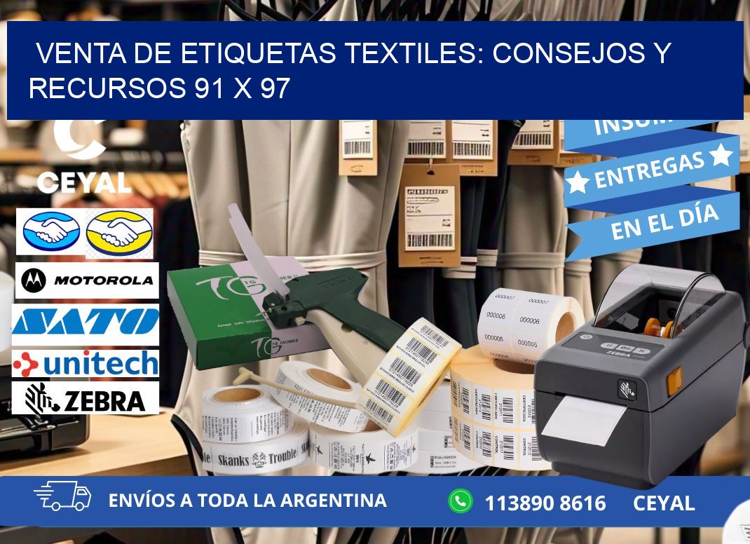 Venta de Etiquetas Textiles: Consejos y Recursos 91 x 97