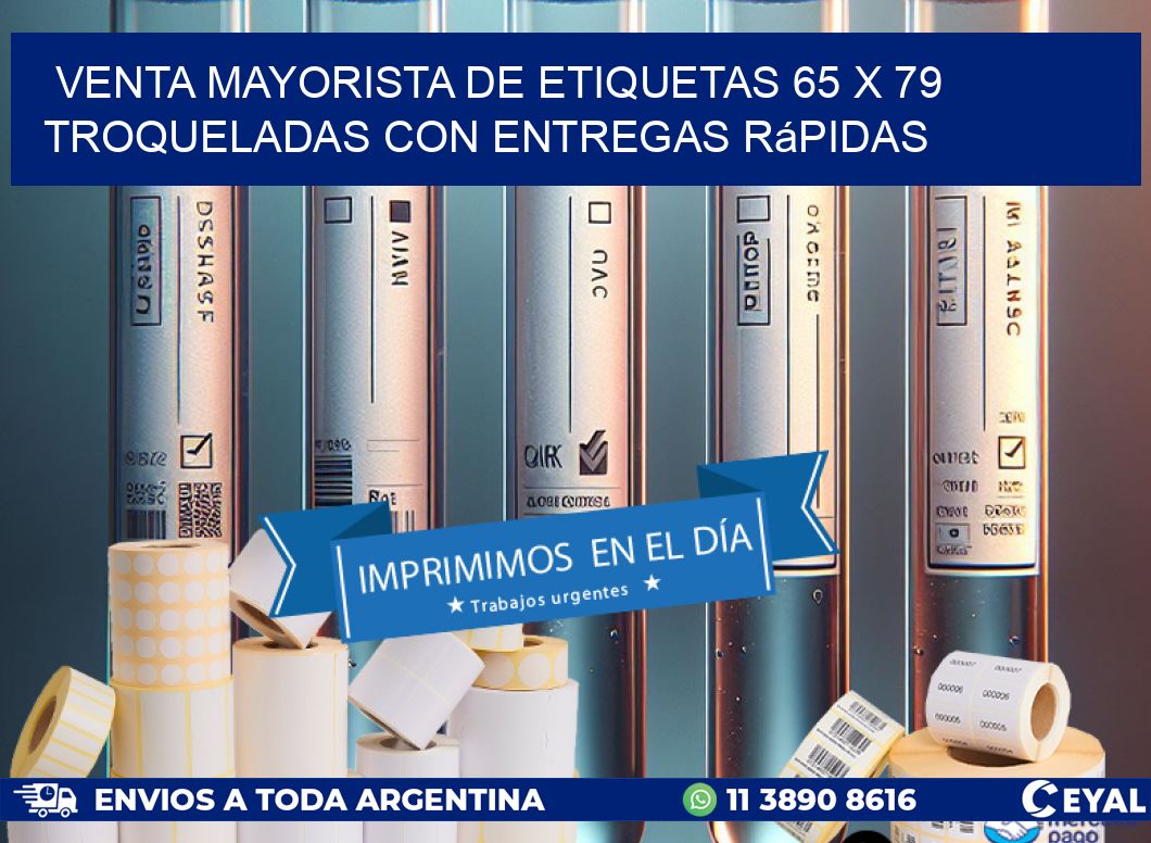 Venta mayorista de etiquetas 65 x 79 troqueladas con entregas rápidas
