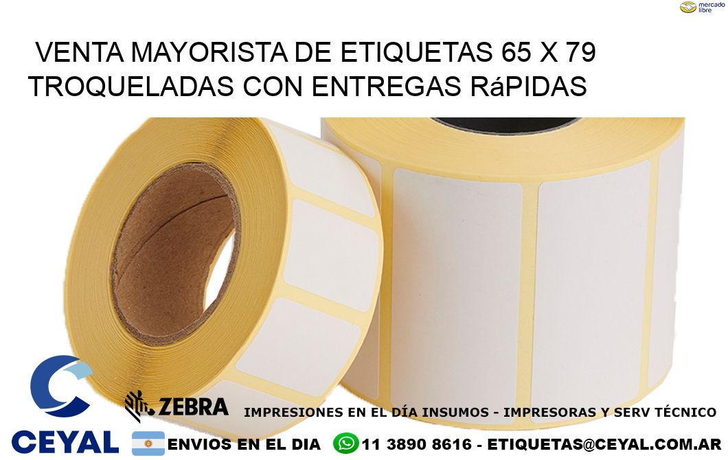 Venta mayorista de etiquetas 65 x 79 troqueladas con entregas rápidas